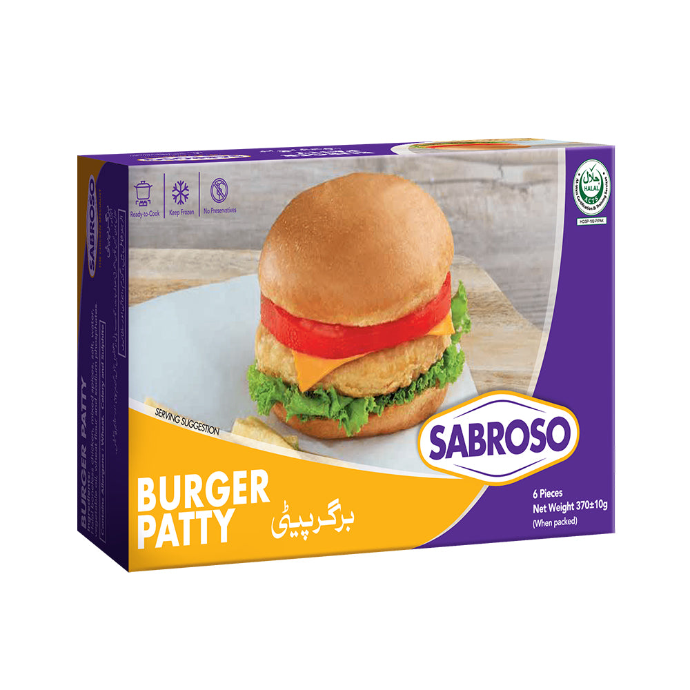 Sabroso Burger Patty 370G 6 Pack