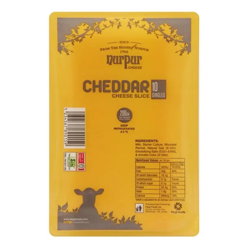 Nurpur Cheddar Cheese Slice 200G