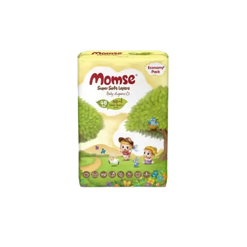 Momse Diapers - NB-1 Below 5kg Economy Pack 48 Pcs